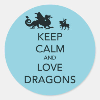 Behieltest von Ruhe und Liebe Dragons Einmalige Dr Runder Aufkleber