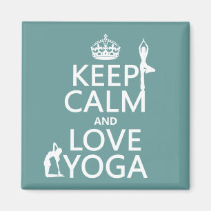 Behieltest von Ruhe und Liebe Yoga (anpassbare Far Magnet