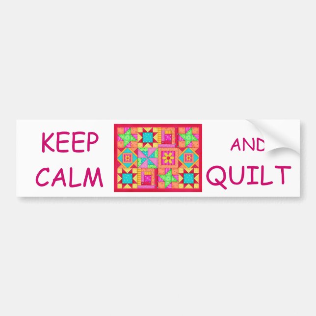 Behieltest von "Ruhe" und "Quilt Multi Block Patch Autoaufkleber (Vorne)