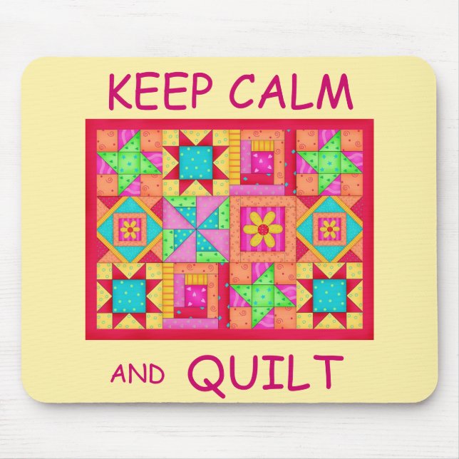 Behieltest von "Ruhe" und "Quilt Multi Block Patch Mousepad (Vorne)