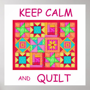 Behieltest von "Ruhe" und "Quilt Multi Block Patch Poster