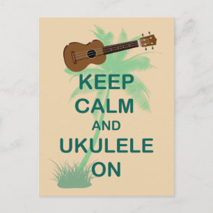 Behieltest von Ruhe und Ukulele auf einmaliger Fun Postkarte