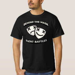 Behind the Mask Silent Battles Urban Graphic T-Shirt