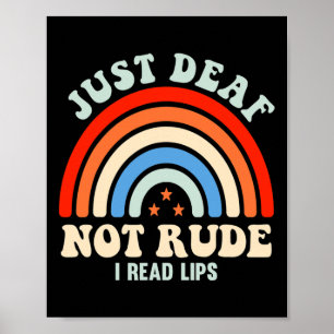 Behinderte Taube-Asl-Gebärdensprache nur taub nich Poster