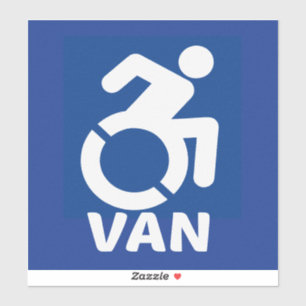 Behinderte Van Modern Aufkleber
