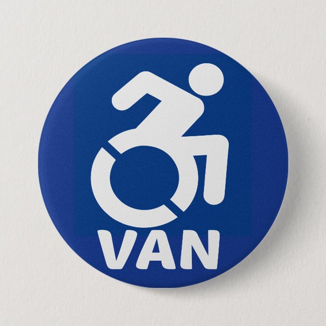 Behinderte Van Modern Button (Vorderseite)