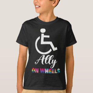 Behindertenbewusstsein auf Rädern mit T-Shirt