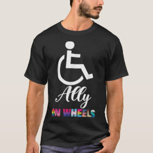 Behindertenbewusstsein auf Rädern mit T-Shirt