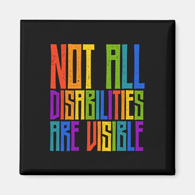 Behindertenbewusstsein Nicht alle Behinderungen si Magnet (Vorne)