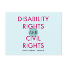 Behindertenrechte Postkarte