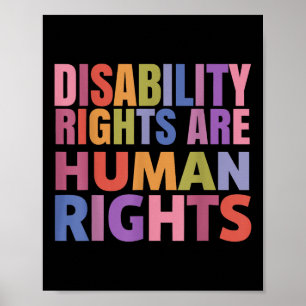 Behindertenrechte sind Menschenrechte Gleichheit T Poster