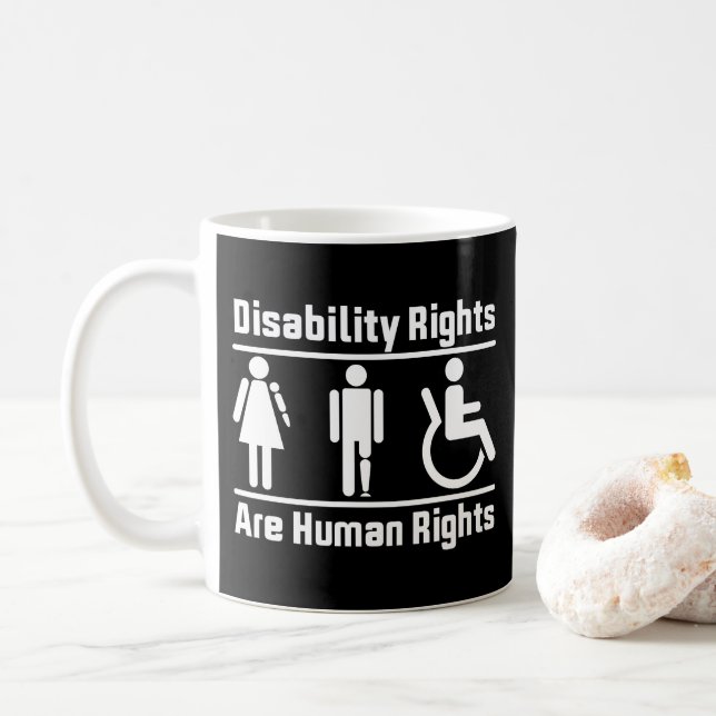 Behindertenrechte sind Menschenrechte Kaffeetasse (Mit Donut)