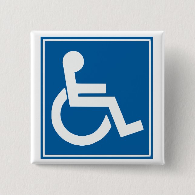 Behindertenschild Button (Vorderseite)