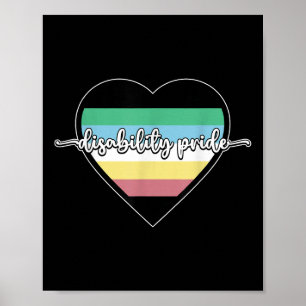 Behindertenstolz-Monatsflagge Herz Neurodivergent Poster