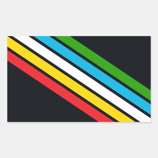 Behindertenstolzflagge Rechteckiger Aufkleber (Vorderseite)