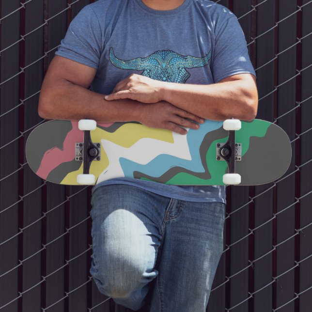 Behindertenstolzmonat Juli Sensibilisierungsfarben Skateboard (Außenbereich 3)