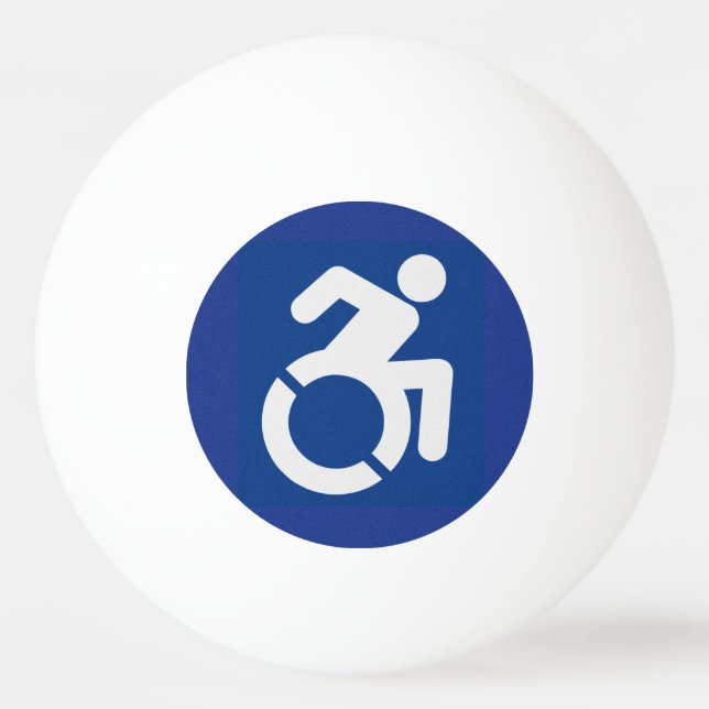 Behindertenzeichen Moderne Tischtennisball (Vorderseite)