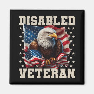 Behinderter Veteran Amerikanische Flagge Militär S Magnet