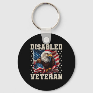 Behinderter Veteran Amerikanische Flagge Militär S Schlüsselanhänger