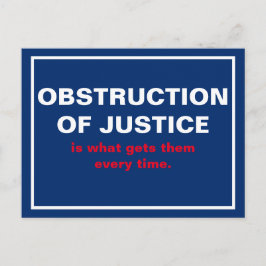 Behinderung der Justiz Trump im Weißen Haus Postkarte