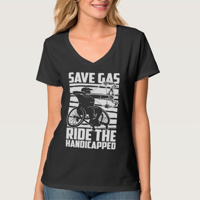 Behinderung Hilarisch Behinderter Behinderter Roll T-Shirt (Vorderseite)