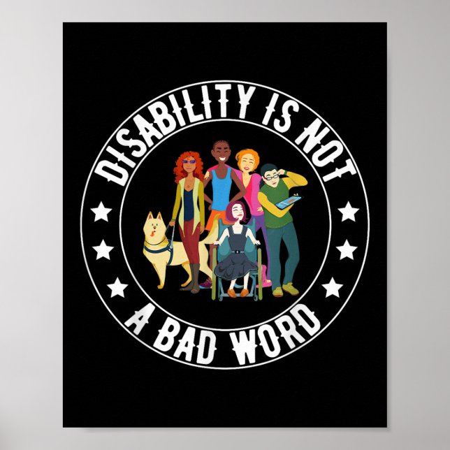 Behinderung ist kein schlechter Mit Behinderung St Poster (Vorne)