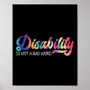 Behinderung nicht ein schlechtes Wort für Witzelei Poster