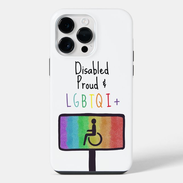 Behinderung Pride iPhone 13 Pro Slim Case, Glossy iPhone Hülle (Rückseite)