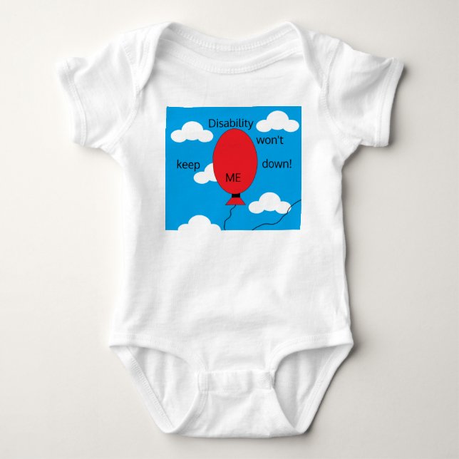 Behinderung wird mich nicht unterkriegen: baby strampler (Vorderseite)