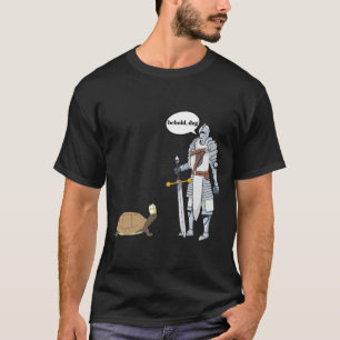 Behold Dog Funny Turtle trägt einen Priester Hat H T-Shirt