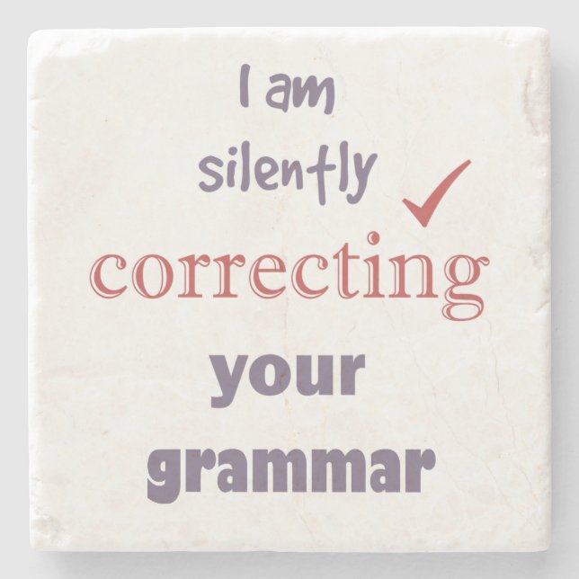 Behutsam Ihr Grammatikangebot korrigieren Steinuntersetzer (Vorderseite)