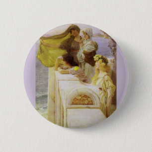 Bei Aphrodites Wiege von Sir Lawrence Alma Tadema Button
