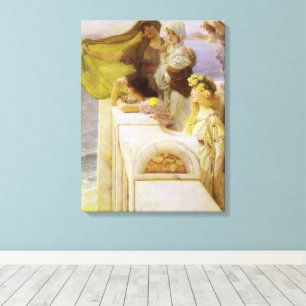 Bei Aphrodites Wiege von Sir Lawrence Alma Tadema Leinwanddruck