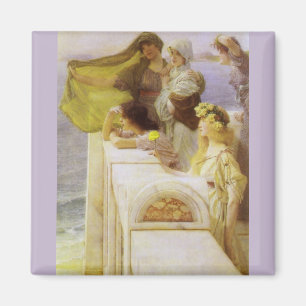 Bei Aphrodites Wiege von Sir Lawrence Alma Tadema Magnet