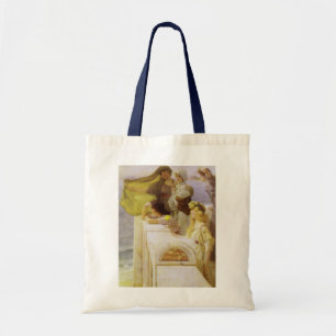 Bei Aphrodites Wiege von Sir Lawrence Alma Tadema Tragetasche