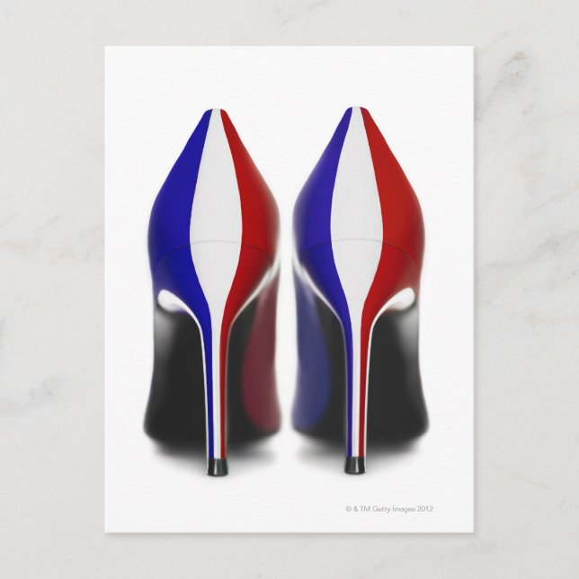 Bei den Schuhen handelt es sich um Schuhe mit hohe Postkarte (Vorderseite)