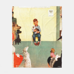 Bei den Vets von Norman Rockwell Fleecedecke