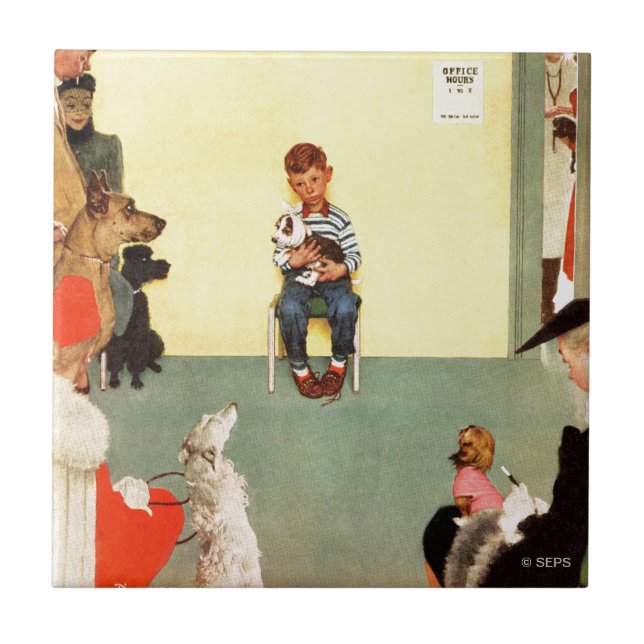 Bei den Vets von Norman Rockwell Fliese (Vorderseite)