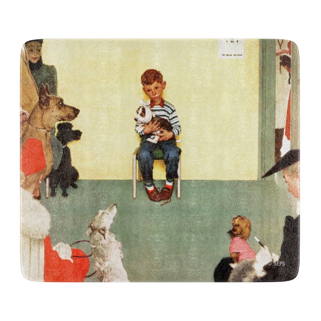 Bei den Vets von Norman Rockwell Schneidebrett (Vorderseite)