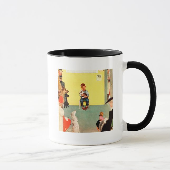 Bei den Vets von Norman Rockwell Tasse (Rechts)