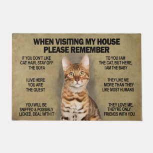 Bei einem Besuch in meinem Haus   Funny Cat Doorma Fußmatte