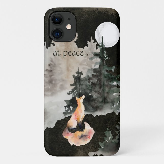 bei Frieden ~ Fox und Vollmond-Wald Case-Mate iPhone Hülle (Rückseite)