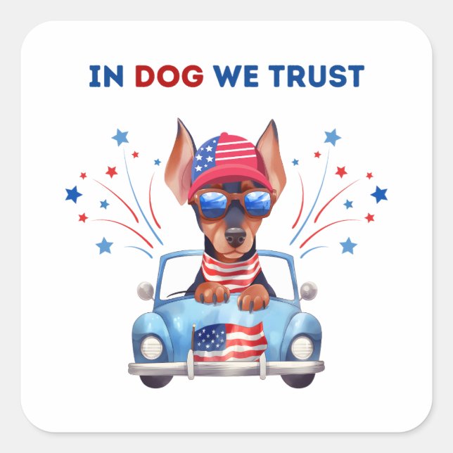 Bei Hunden vertrauen wir auf Square Sticker (Vorderseite)