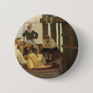 Bei Queen's Ferry von NC Wyeth, Vintage Piraten Button