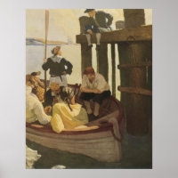 Bei Queen's Ferry von NC Wyeth, Vintage Piraten