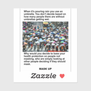 Bei Regen verwenden Sie einen Vinyl-Schirm Aufkleber