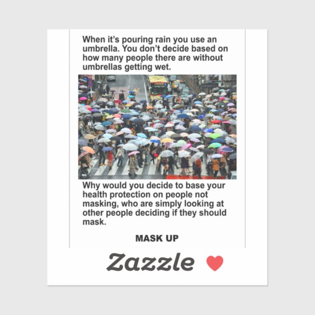 Bei Regen verwenden Sie einen Vinyl-Schirm Aufkleber (Blatt)