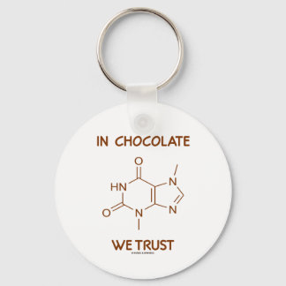 Bei Schokolade vertrauen wir (Theobrominmolekül) Schlüsselanhänger