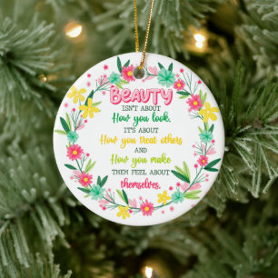 Bei Schönheit geht es nicht darum, wie man aussieh Keramik Ornament