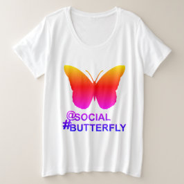 Bei Social Hashtag Butterfly [Hyper-Filter-Remix] Große Größe T-Shirt
